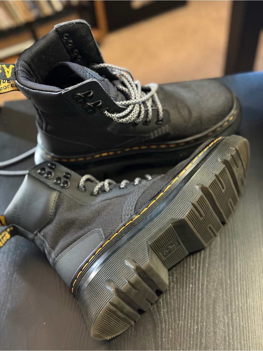 Dr. Marten’s canvas/leather combat boots